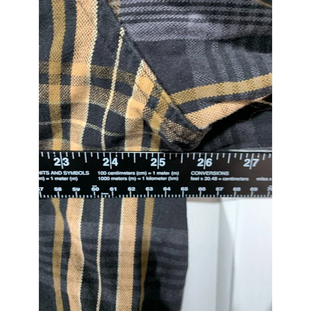 GH Bass & Co Plaid XL Button-up Long Sleeve Shirt Long Short Design Pockets - Picture 11 of 13